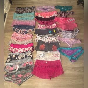 Bundle 26 pieces VS PINK lace stretch cute Y2K bottoms medium